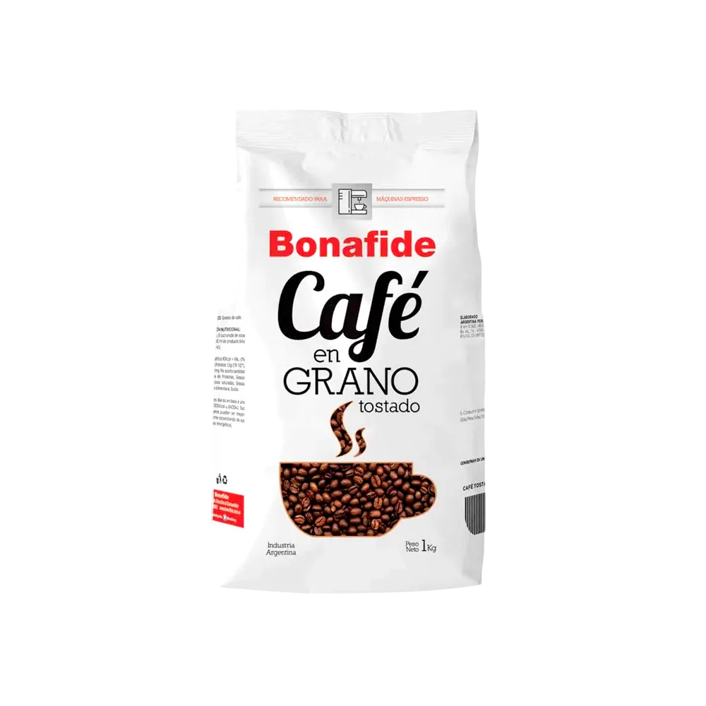 Café Bonafide en Grano Tostado – Aroma Intenso y Sabor Equilibrado